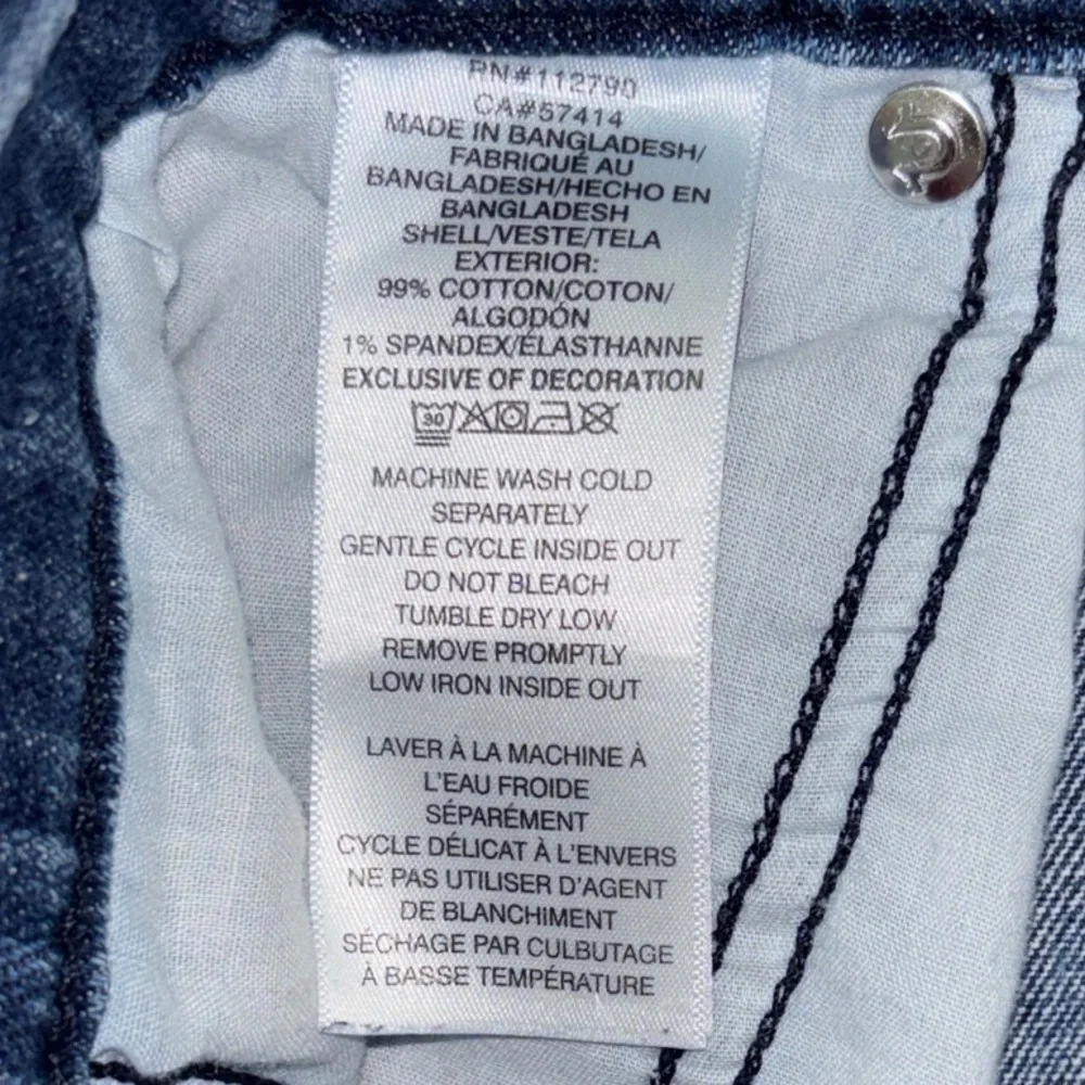 True Religion Ricky Relaxed Straight Jeans Blue Whiskered Y2K 36